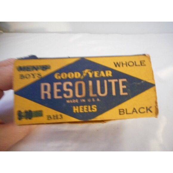 Vintage NIB Heels Goodyear Boys Resolute Heels Black - Picture 2 of 5